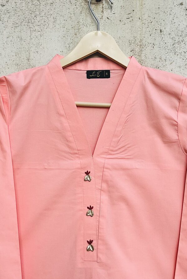 Peach Blush - 2pc stitched - Image 3